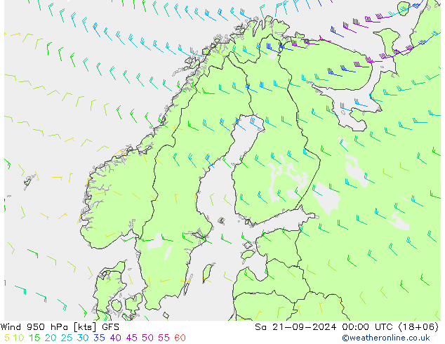 Prec 6h/Wind 10m/950 GFS Sa 21.09.2024 00 UTC