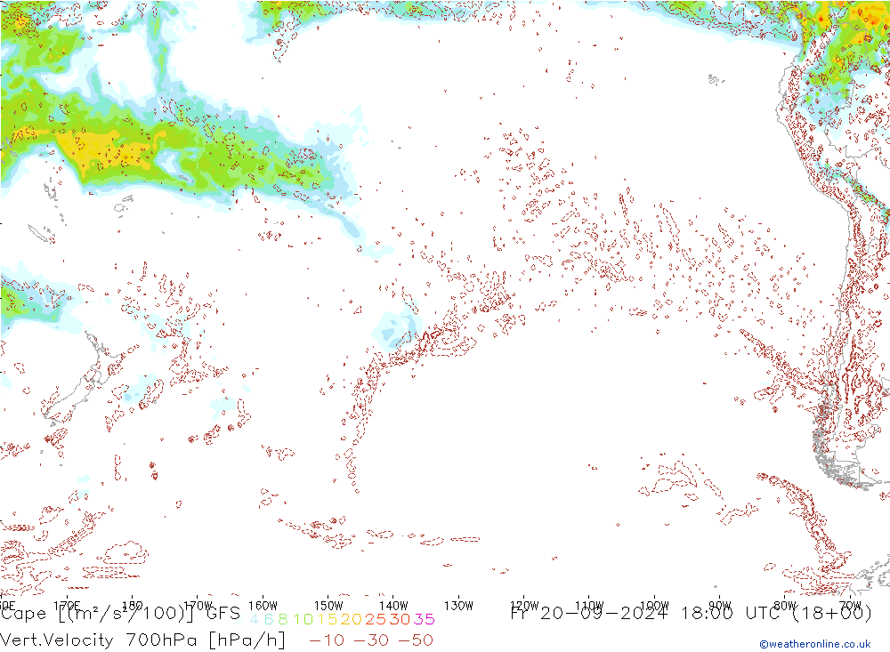 Cape GFS vie 20.09.2024 18 UTC