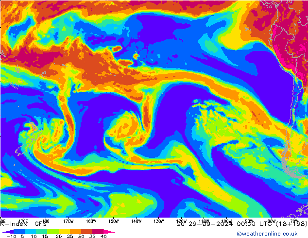 K-Index GFS Su 29.09.2024 00 UTC