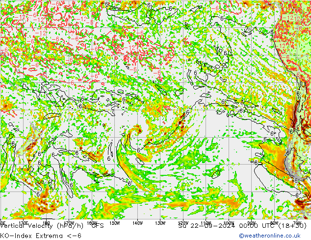 Convection-Index GFS dom 22.09.2024 00 UTC