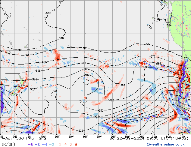 T-Adv. 500 hPa GFS Su 22.09.2024 09 UTC