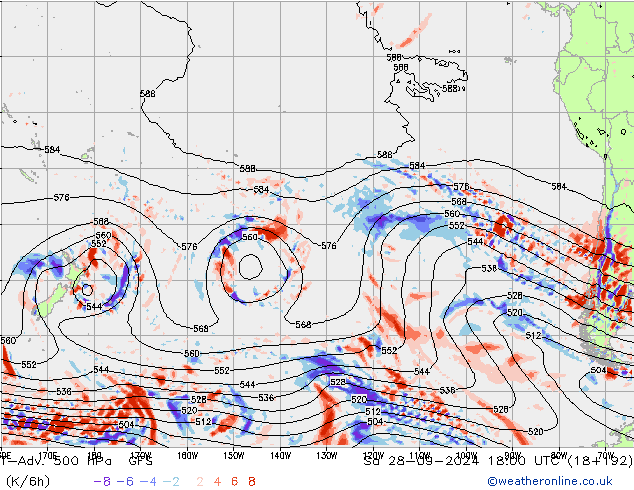 T-Adv. 500 hPa GFS Sa 28.09.2024 18 UTC