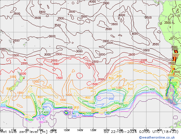 Theta-W Nulgradenniveau GFS zo 22.09.2024 03 UTC