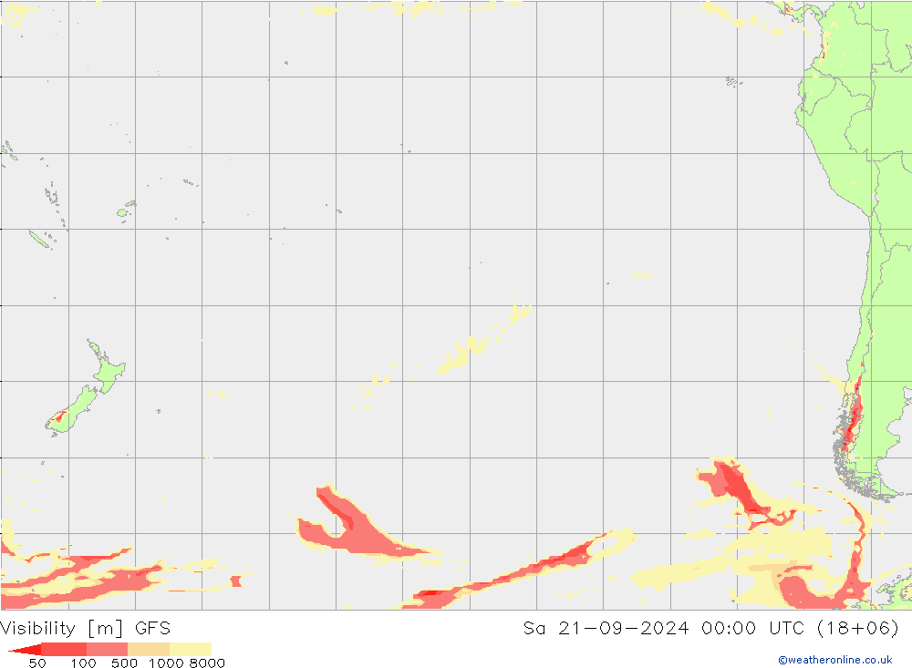 Visibility GFS Sa 21.09.2024 00 UTC