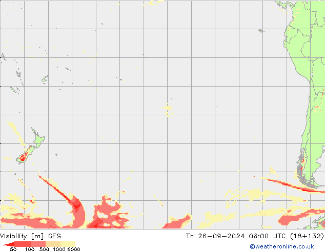 Dohlednost GFS Čt 26.09.2024 06 UTC