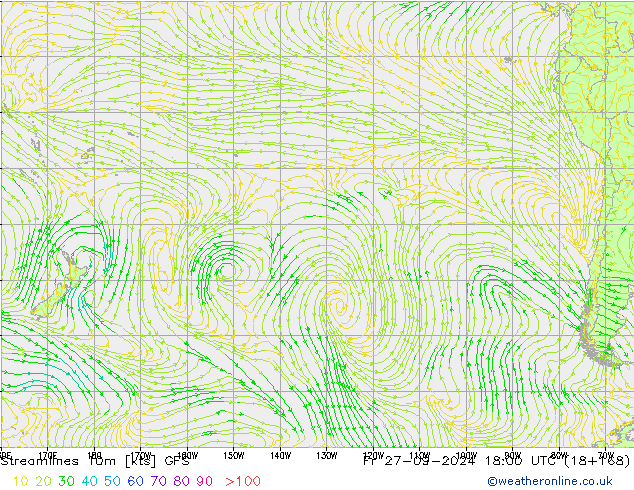 Stromlinien 10m GFS Fr 27.09.2024 18 UTC