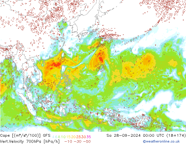 Cape GFS Sa 28.09.2024 00 UTC