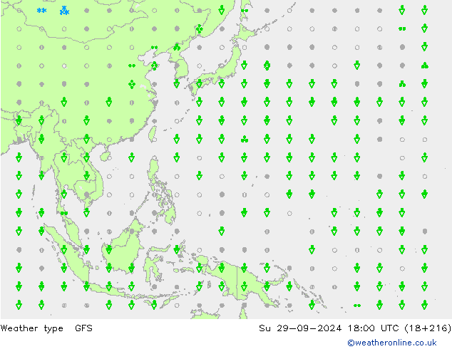 Weather type GFS Su 29.09.2024 18 UTC