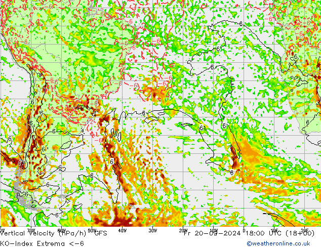 Convection-Index GFS Fr 20.09.2024 18 UTC