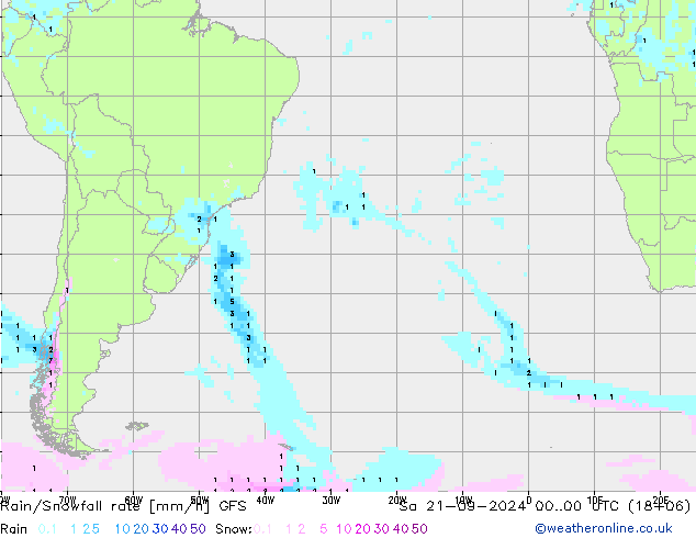 Rain/Snowfall rate GFS Setembro 2024