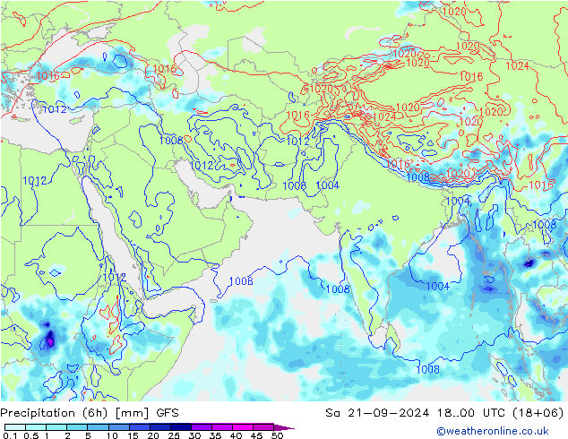 Nied. akkumuliert (6Std) GFS Sa 21.09.2024 00 UTC