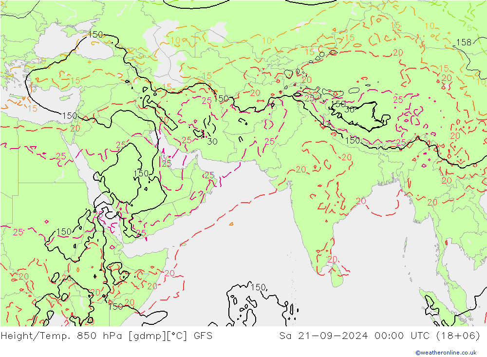 Z500/Rain (+SLP)/Z850 GFS Sa 21.09.2024 00 UTC