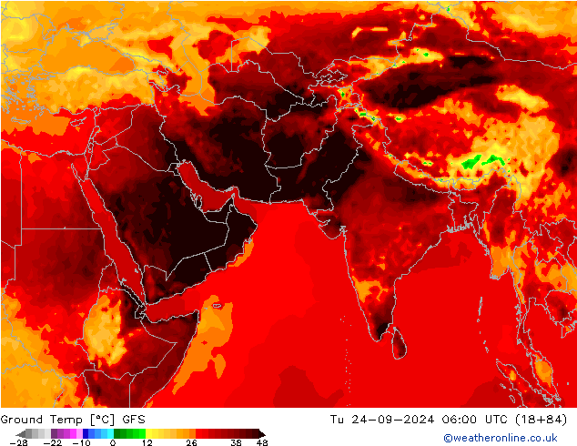 Temp GFS mar 24.09.2024 06 UTC