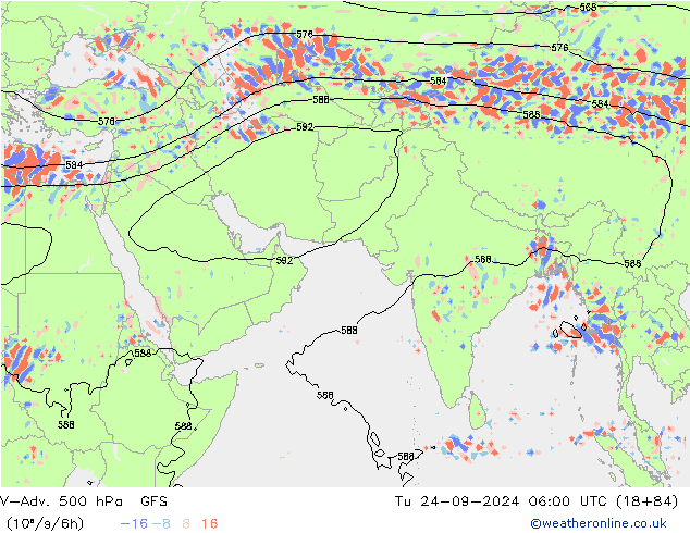 V-Adv. 500 hPa GFS Tu 24.09.2024 06 UTC