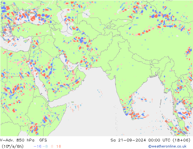 V-Adv. 850 hPa GFS sam 21.09.2024 00 UTC