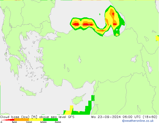 Cloud base (low) GFS Seg 23.09.2024 06 UTC