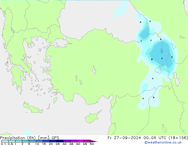 Nied. akkumuliert (6Std) GFS Fr 27.09.2024 06 UTC