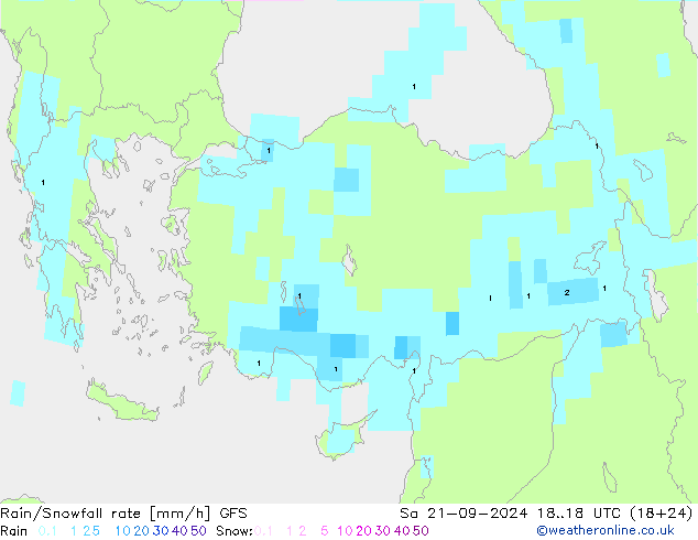 Kar/Yağmur Oranı GFS Cts 21.09.2024 18 UTC