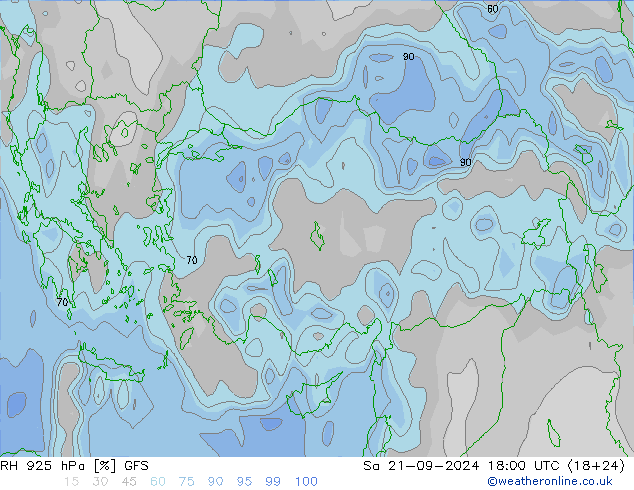 RV 925 hPa GFS za 21.09.2024 18 UTC