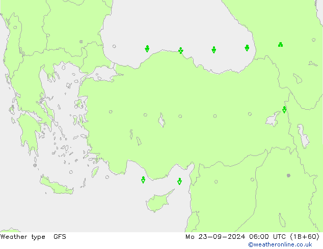 Weather type GFS Mo 23.09.2024 06 UTC