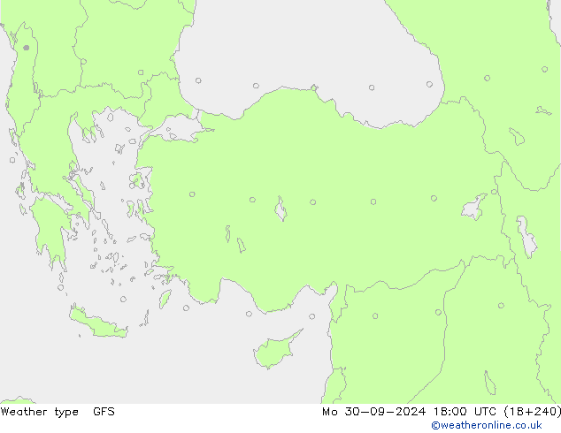 Weather type GFS Mo 30.09.2024 18 UTC