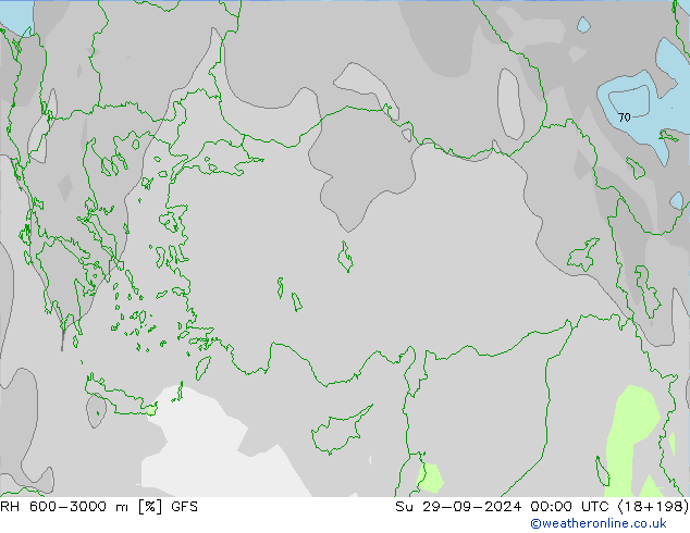 RH 600-3000 m GFS dom 29.09.2024 00 UTC