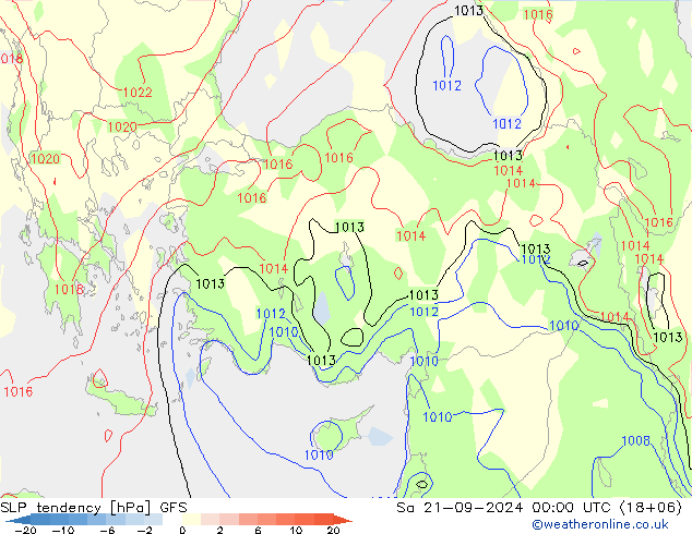 Y. Basıncı eğilimi GFS Cts 21.09.2024 00 UTC