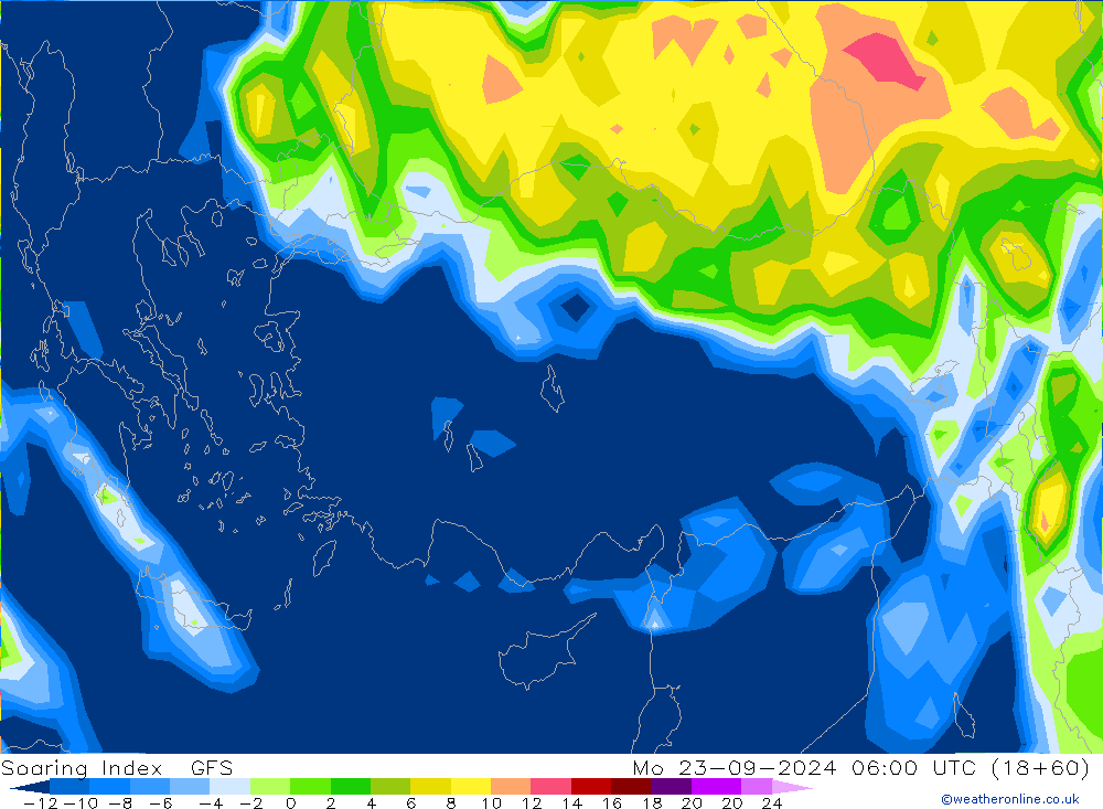 Soaring Index GFS lun 23.09.2024 06 UTC