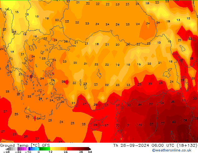 Bodentemperatur GFS Do 26.09.2024 06 UTC