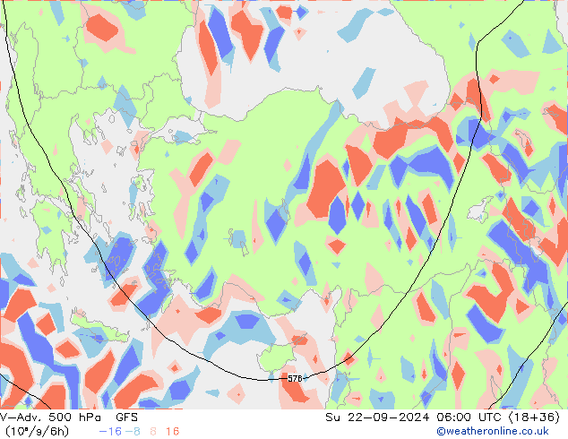 V-Adv. 500 hPa GFS Dom 22.09.2024 06 UTC