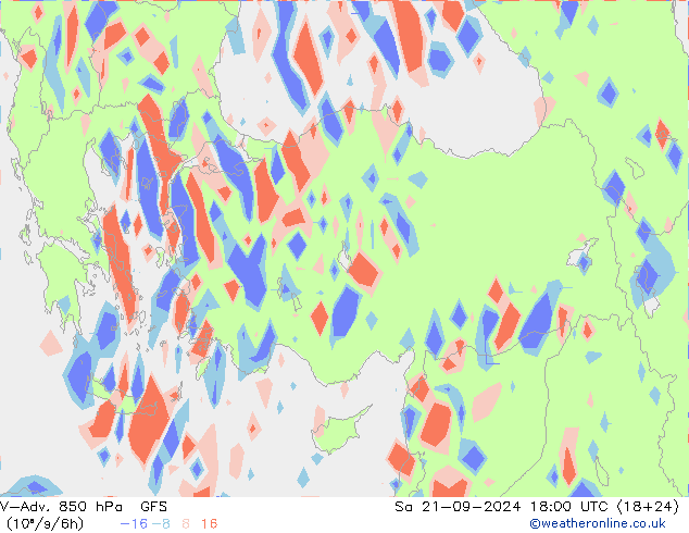 V-Adv. 850 hPa GFS Cts 21.09.2024 18 UTC