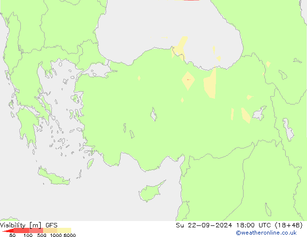 Visibilité GFS dim 22.09.2024 18 UTC