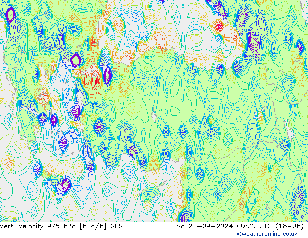 Vert. Velocity 925 hPa GFS Sa 21.09.2024 00 UTC