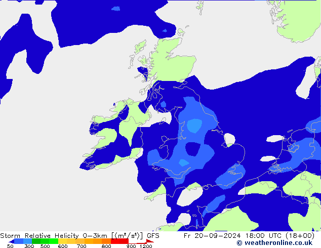 Storm Relative Helicity GFS Сентябрь 2024