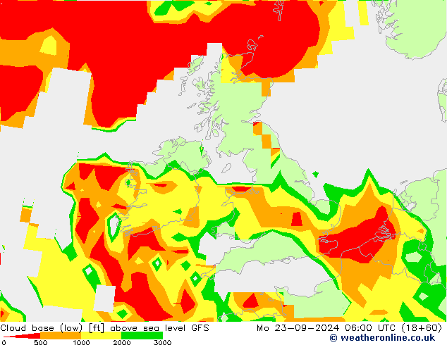 Cloud base (low) GFS Mo 23.09.2024 06 UTC