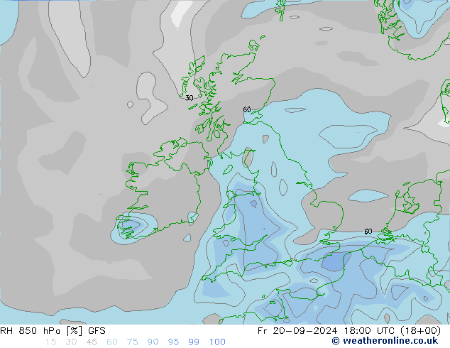 850 hPa Nispi Nem GFS Cu 20.09.2024 18 UTC