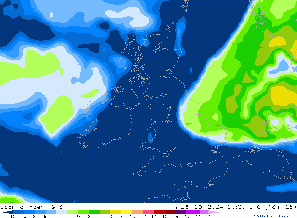 Soaring Index GFS jeu 26.09.2024 00 UTC