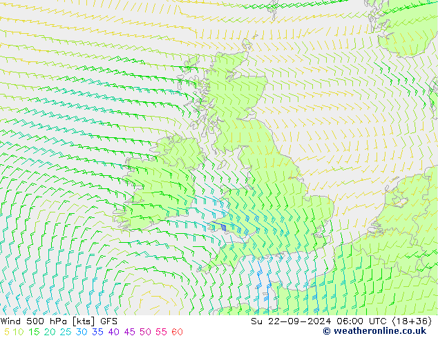  500 hPa GFS  22.09.2024 06 UTC