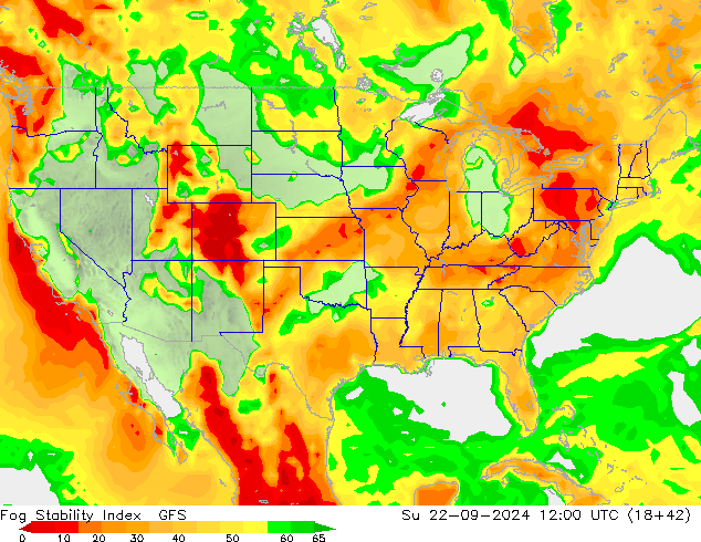 Fog Stability Index GFS September 2024