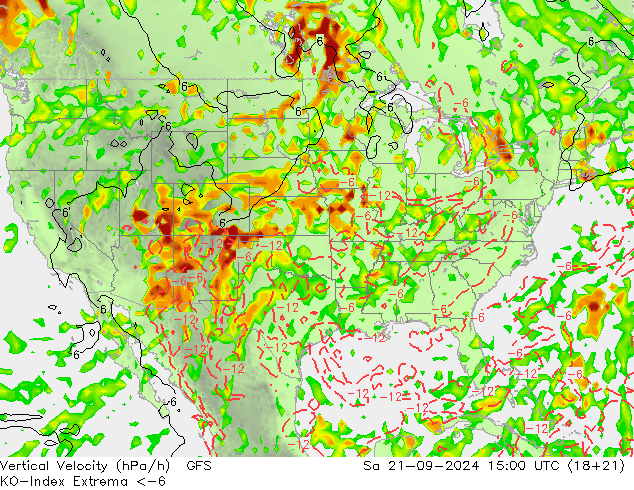 Convection-Index GFS Sa 21.09.2024 15 UTC