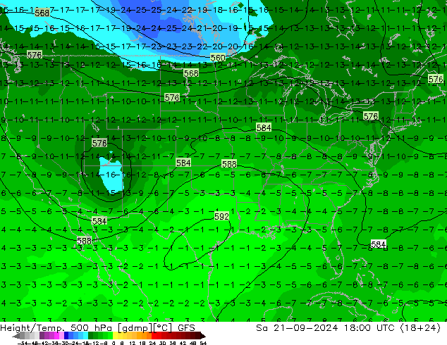 Z500/Rain (+SLP)/Z850 GFS So 21.09.2024 18 UTC