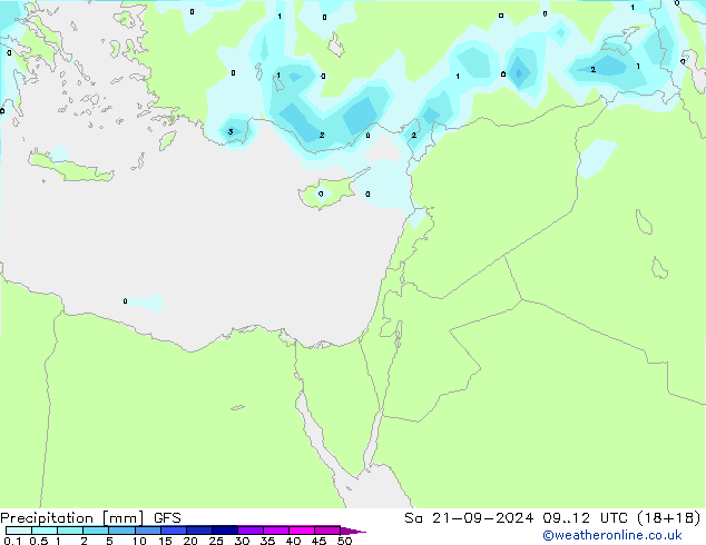 Neerslag GFS za 21.09.2024 12 UTC