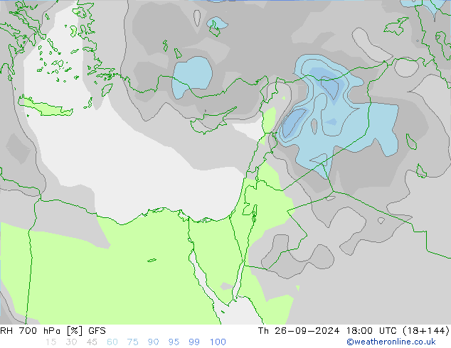 RH 700 hPa GFS Do 26.09.2024 18 UTC