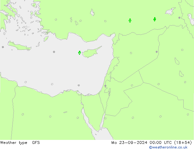 tipo de precipitação GFS Seg 23.09.2024 00 UTC