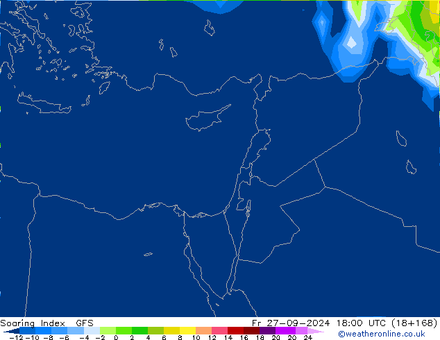 Soaring Index GFS Pá 27.09.2024 18 UTC