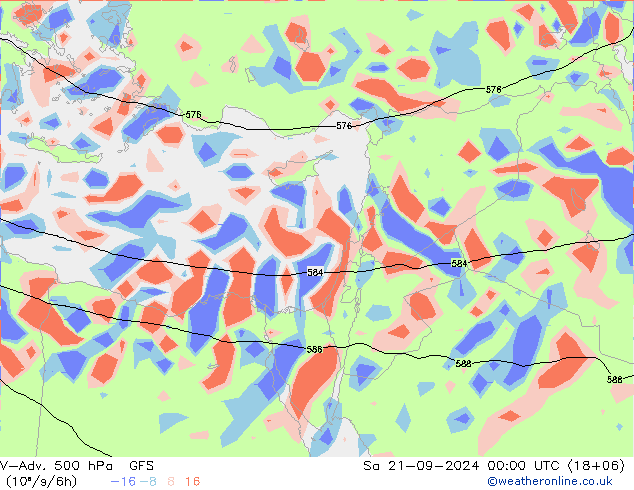 V-Adv. 500 hPa GFS Sa 21.09.2024 00 UTC