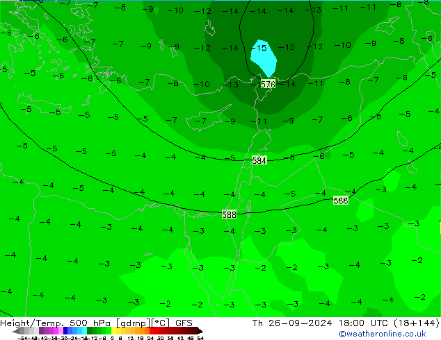 Height/Temp. 500 hPa GFS Th 26.09.2024 18 UTC