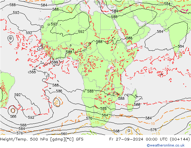 Z500/Rain (+SLP)/Z850 GFS pt. 27.09.2024 00 UTC