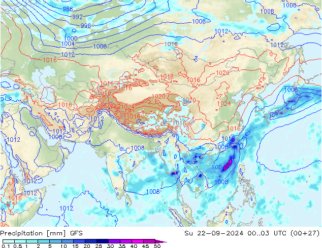 opad GFS nie. 22.09.2024 03 UTC