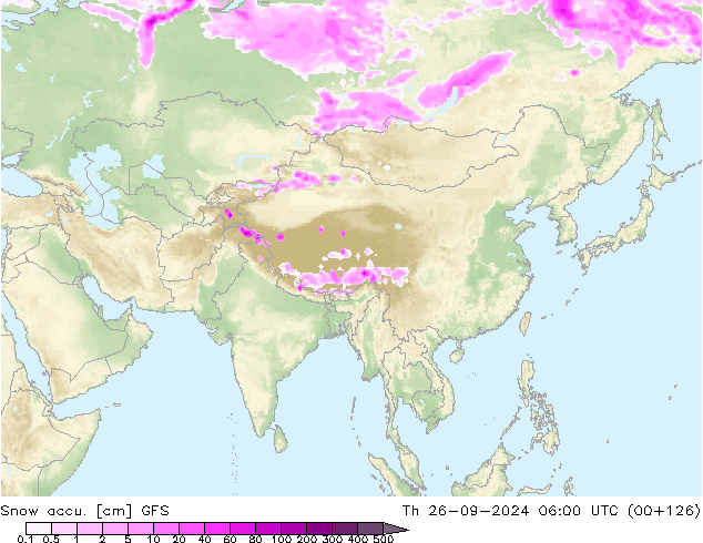 Snow accu. GFS Th 26.09.2024 06 UTC